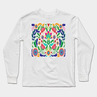 MEXICAN FLORAL COLORFUL DESING Long Sleeve T-Shirt